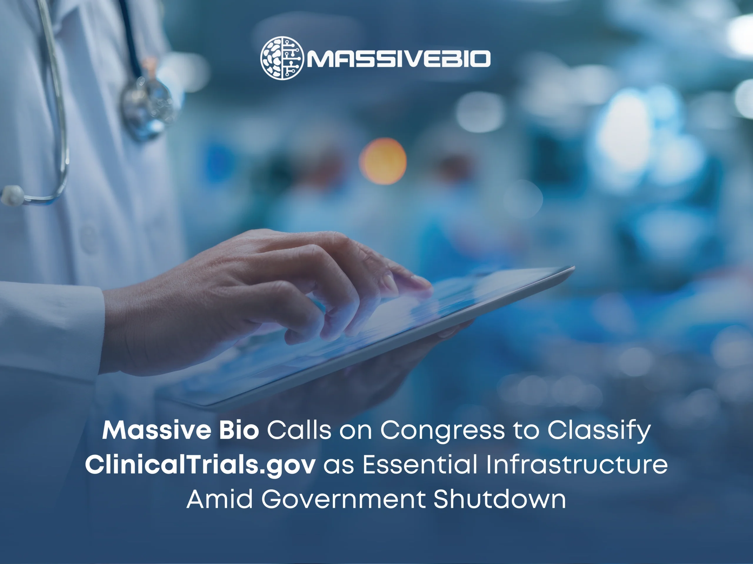 Massive Bio Calls on Congress to Classify ClinicalTrials.gov as Essential Infrastructure Amid Government Shutdown